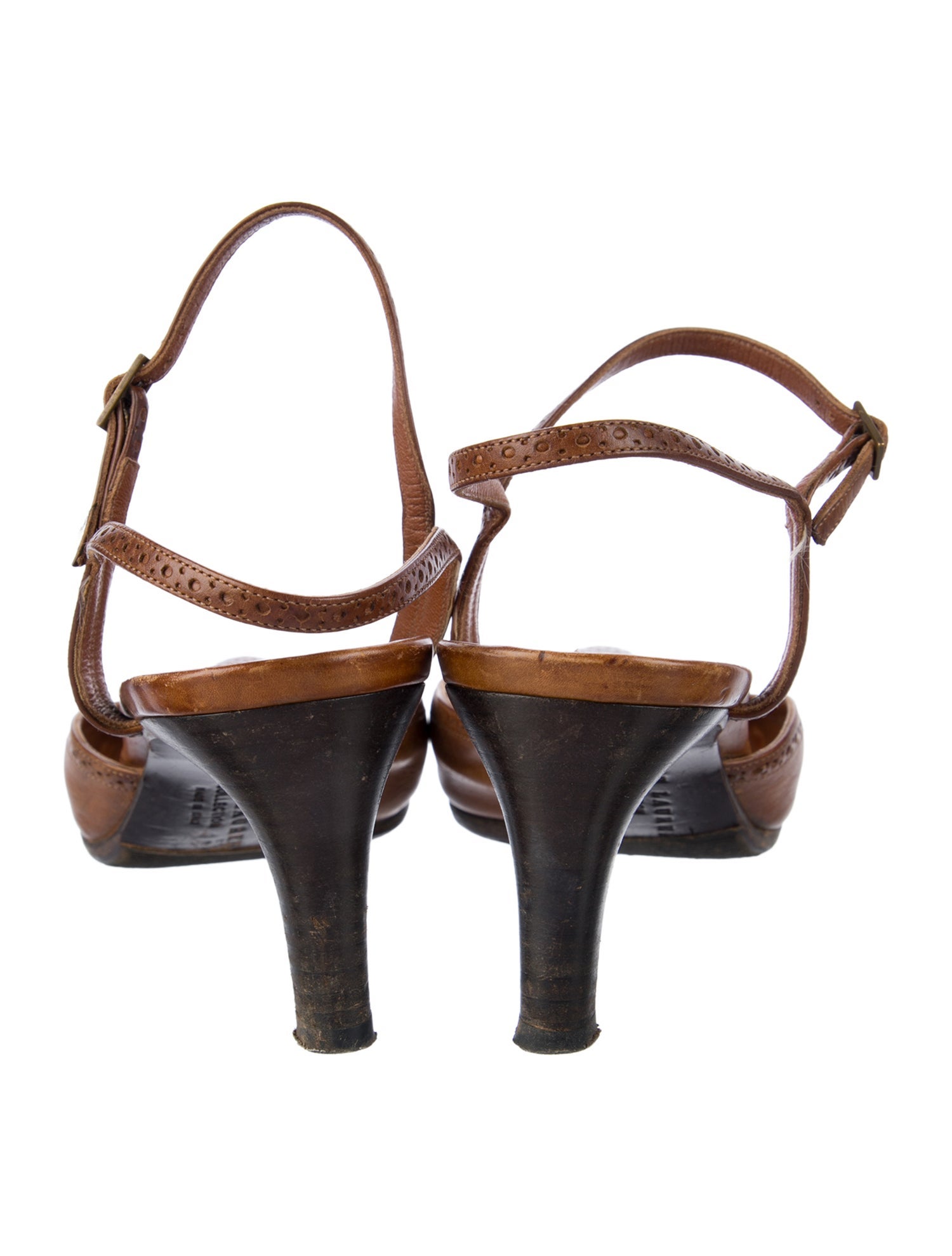 Ralph Lauren Collection Leather Slingback Pumps